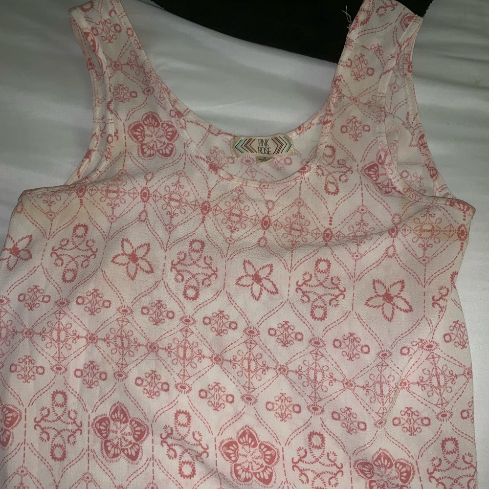 Pink floral tank